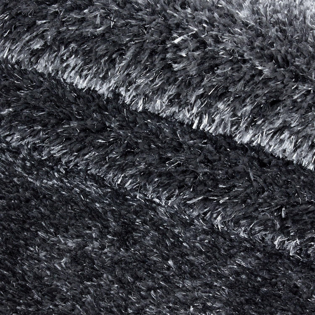 Teppium Hochflor Teppich Wohnzimmer 120 cm Rund Grau - Flauschiger Shaggy Teppich Extra Weich und Ei