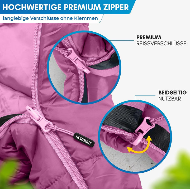 NORDMUT® Schlafsack Kinder mitwachsend für zuverlässigen Kälteschutz – Kinderschlafsack aus schadsto