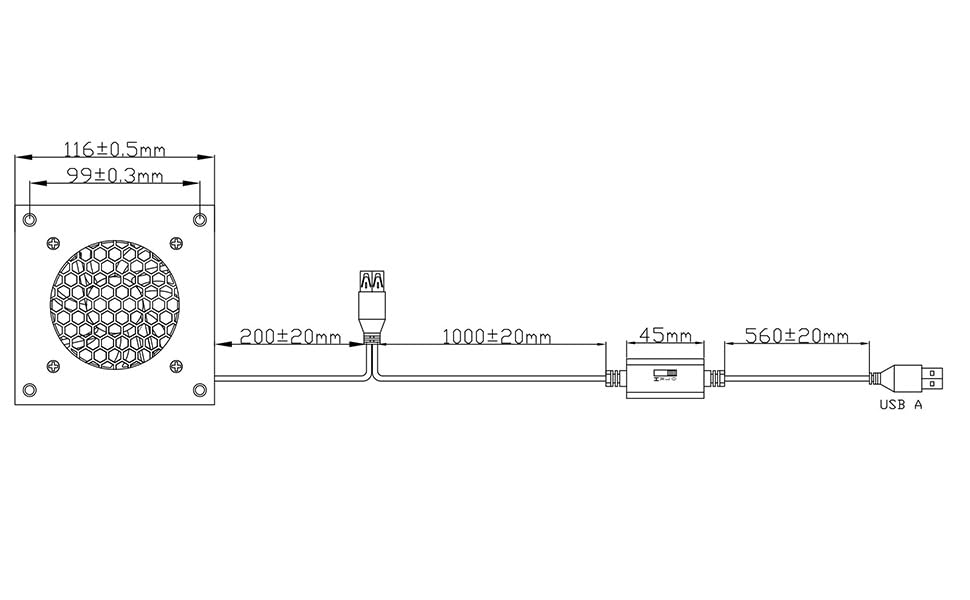 euroharry USB PC Ventilator (2Stk 80 x 80 x 25mm), 2Stk 80 x 80 x 25mm