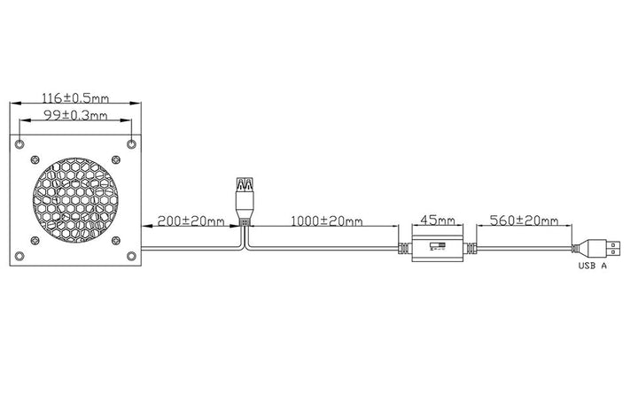euroharry USB PC Ventilator (2Stk 80 x 80 x 25mm), 2Stk 80 x 80 x 25mm