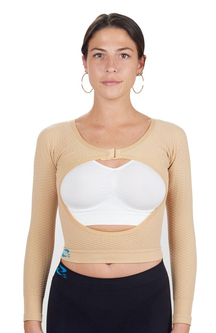 CzSalus Brust- und Armschlinge, flache Textur, Brachioplastik, K1 (18-21 mmHg) Nudo XXL, Nudo XXL