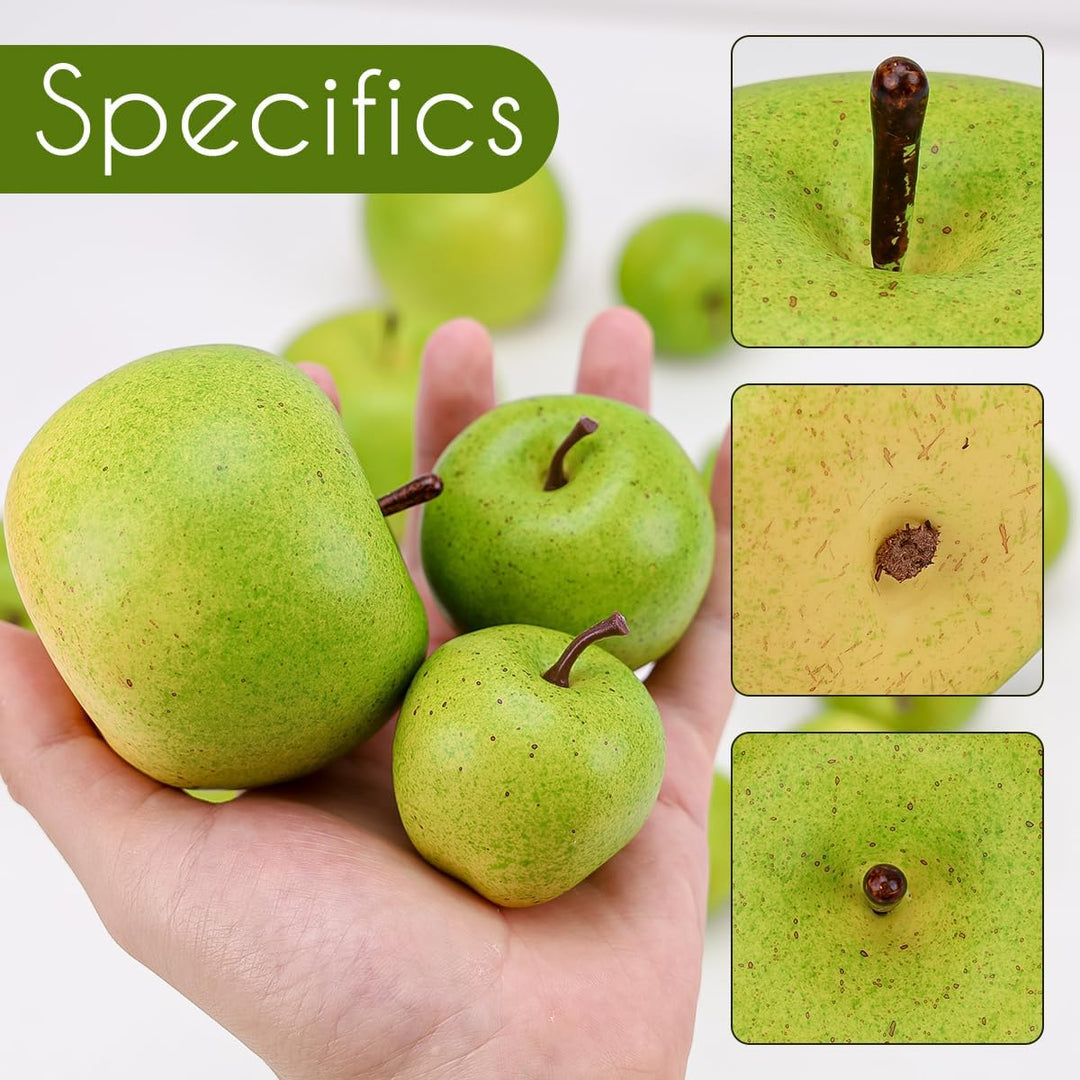 15Pcs künstliche Äpfel Gefälschte Früchte Schaumstoff Kunststoff Apfeldekorationen Faux Simulation A