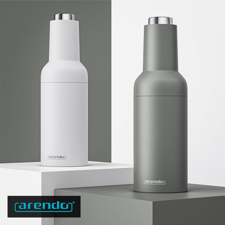 Arendo - Salz und Pfeffermühle elektrisch - 2er Set - einhändiger Betrieb - mahlt automatisch beim K