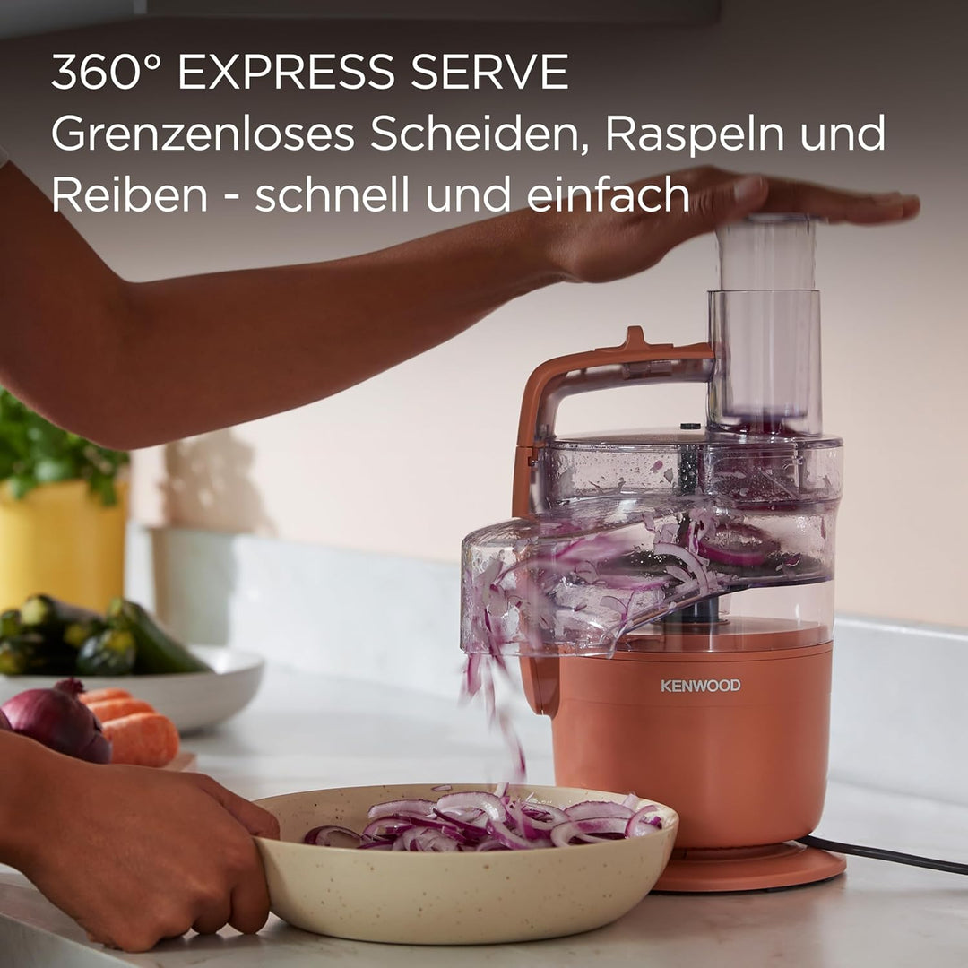 Kenwood MultiPro Compact – Kompakte Küchenmaschine mit Express Serve, Edelstahlmesser, Schneid- und