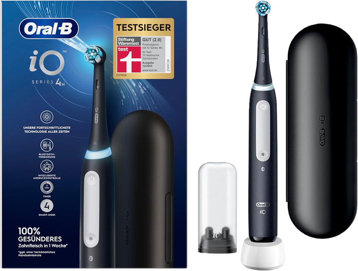 Oral-B iO Series 4 Elektrische Zahnbürste/Electric Toothbrush, 4 Putzmodi für Zahnpflege, Reiseetui,