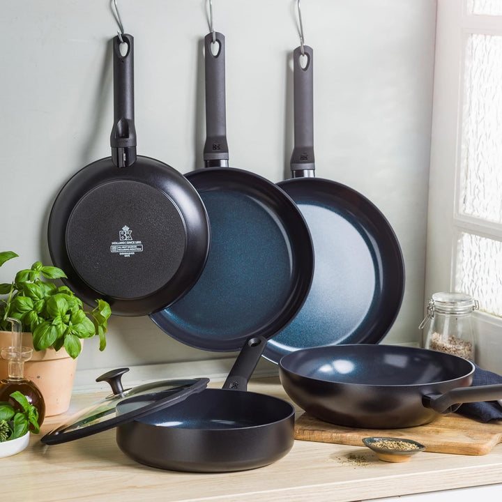 BK Blue Label Induction Antihaft-Keramik-Wok, Ø 28 cm/3,7 l, PFAS-frei, Induktionsgeeignet, Ofenfest