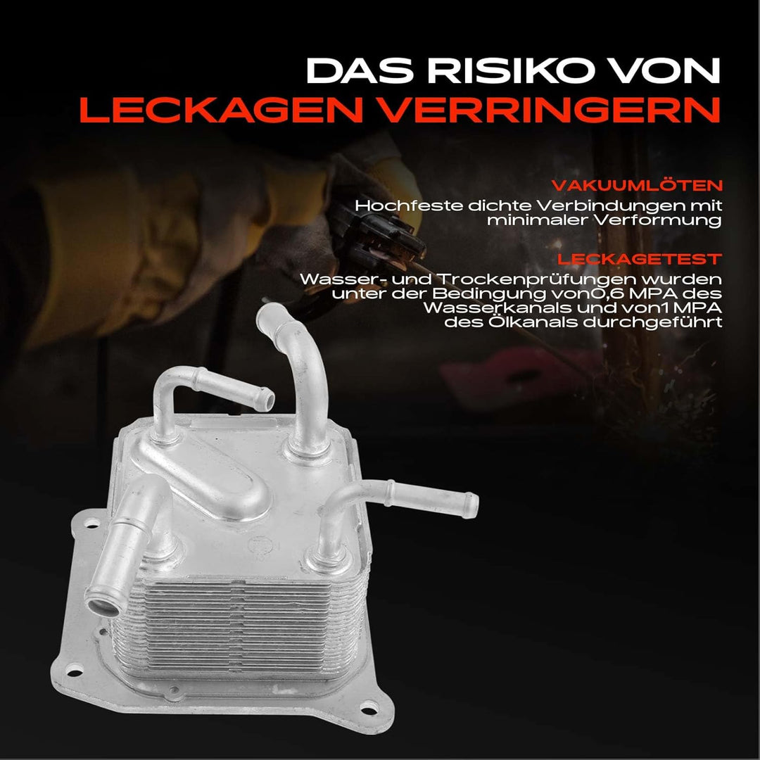 Frankberg Ölkühler Motoröl Kompatibel mit Juke F15 Qashqai II SUV J11 1.6 1.2 DiG-T SUV 2010-Heute 2