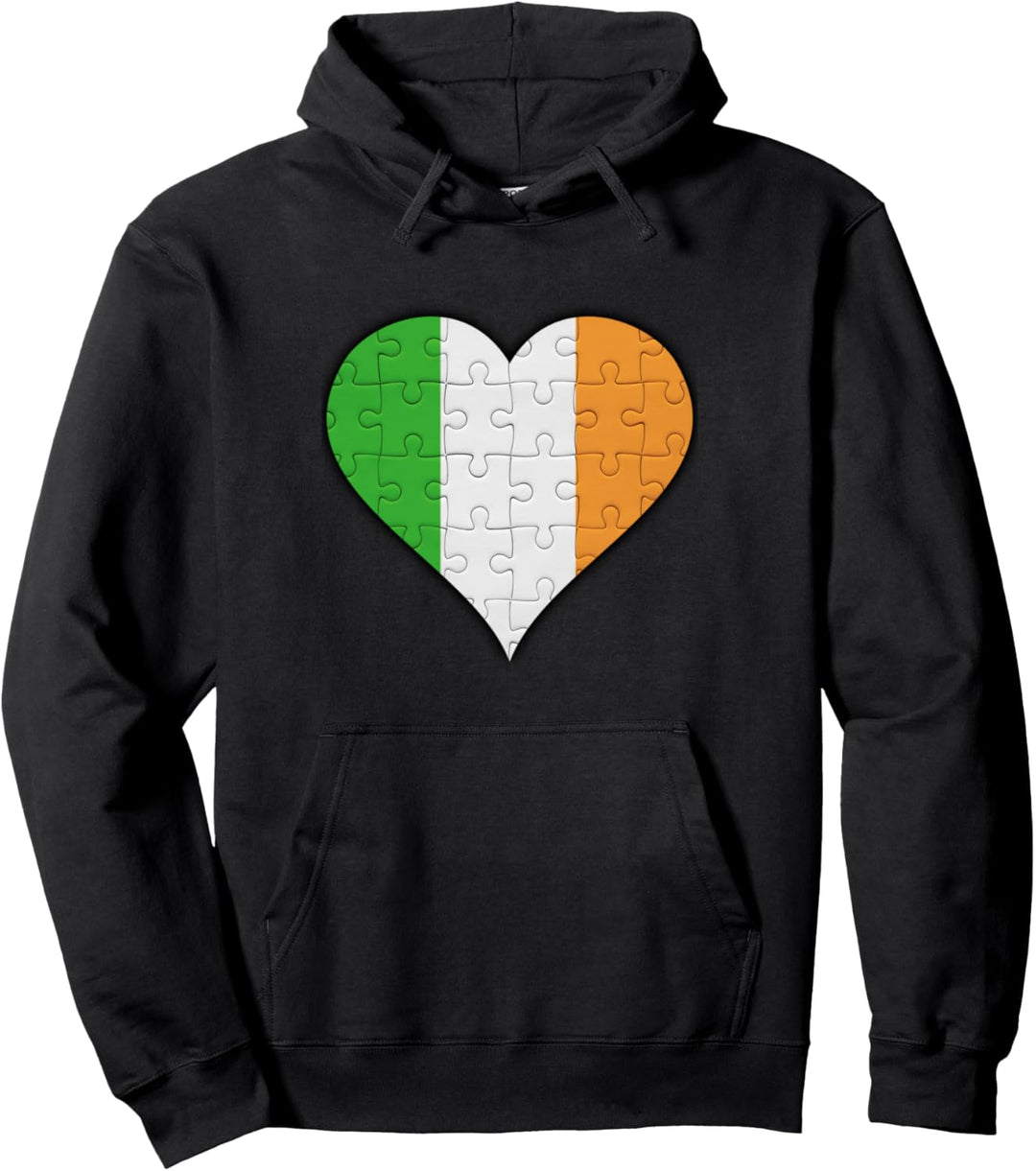 Irland Irische Flagge Herz Pullover Hoodie