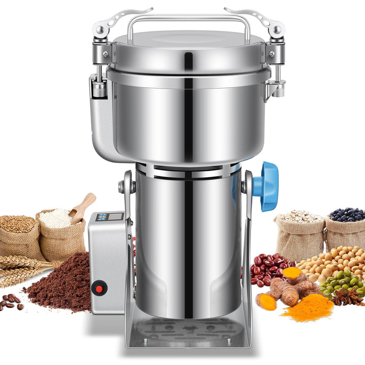 Elektrische Getreidemühle Mühle, 500g Kommerzielle Gewürzmühle 1400W Edelstahl Pulverisator Trockenm
