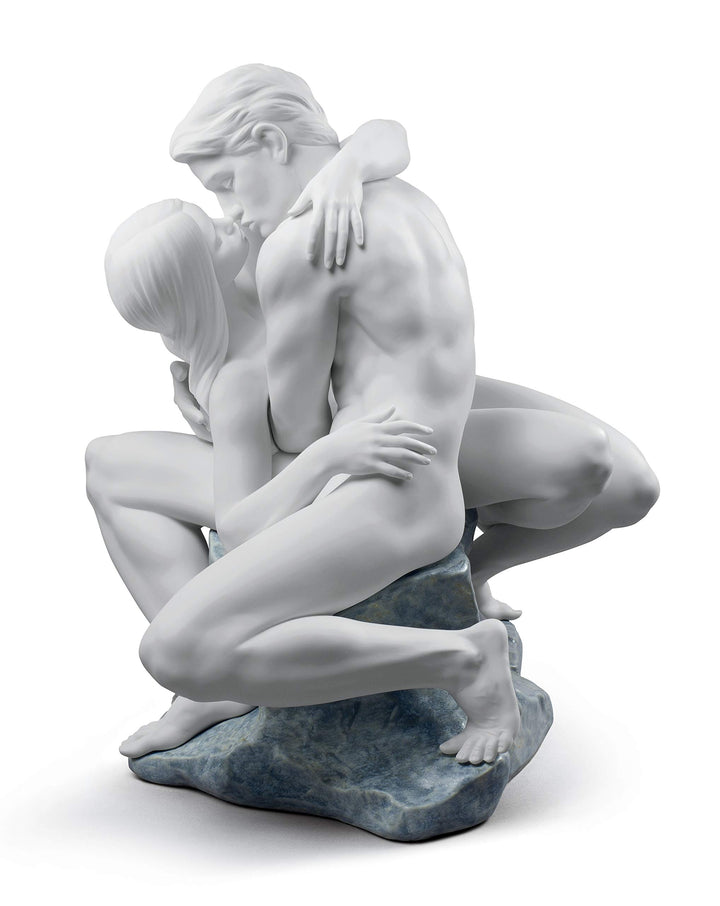 LLADRÓ Pärchen-Skulptur Leidenschaftlicher Kuss. Paar. Porzellan.