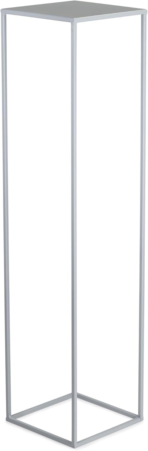 Blumenständer Metall Grau 106 cm Hoch - Solider und Robuster Blumenhocker Metall - Pflanzenständer f