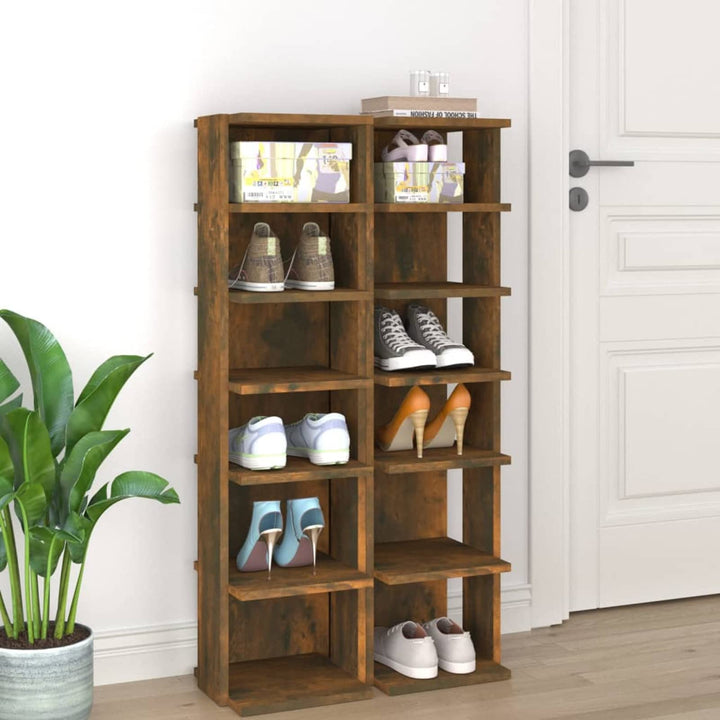 Tidyard 2 STK. Schuhregal Schuhablage Standregal Schuhschrank Schuhaufbewahrung Schuhständer mit 6 R