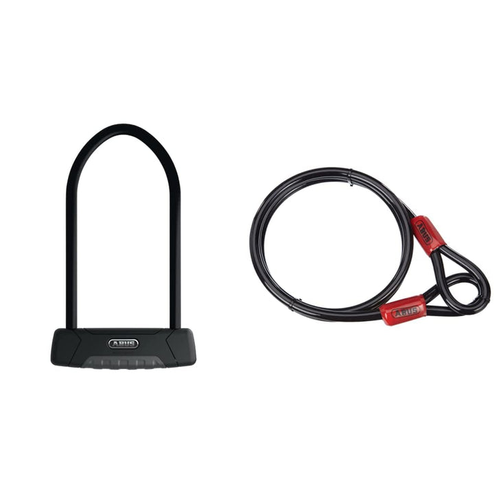 ABUS Bügelschloss Granit XPlus 540 + SH B-Halterung - Fahrradschloss mit XPlus Zylinder & Schlaufenk