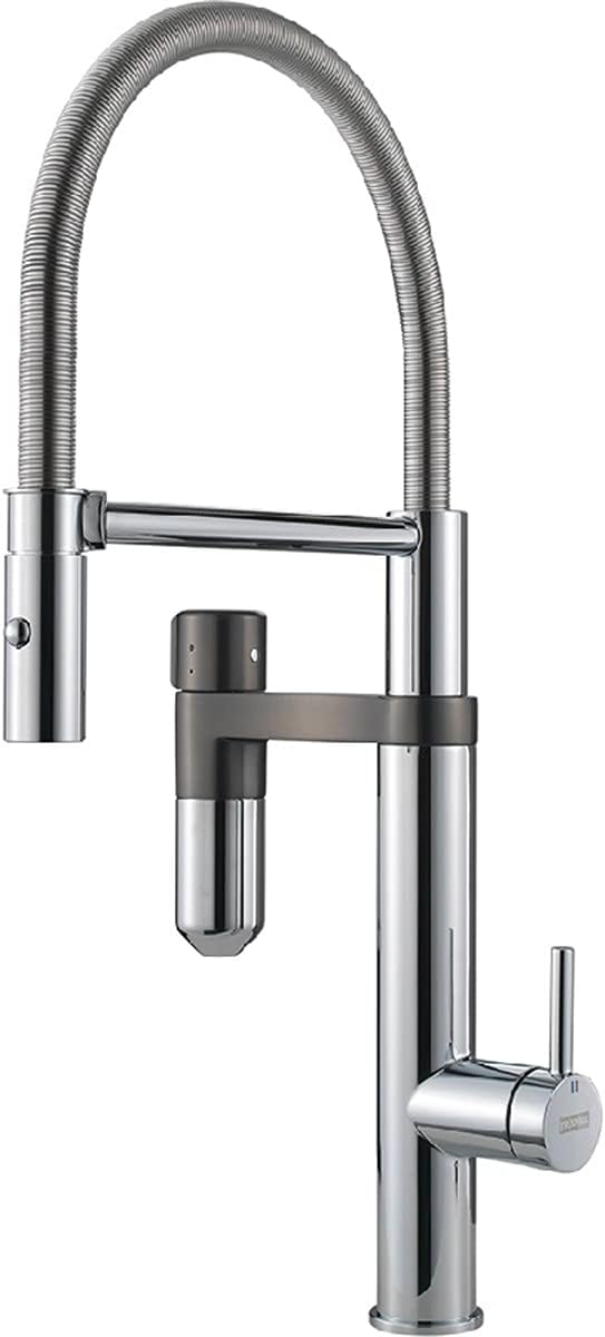 Franke VITAL SEMI-PRO 120.0551.219 Spültischarmatur, Chrom/schwarz, Chrom/Schwarz