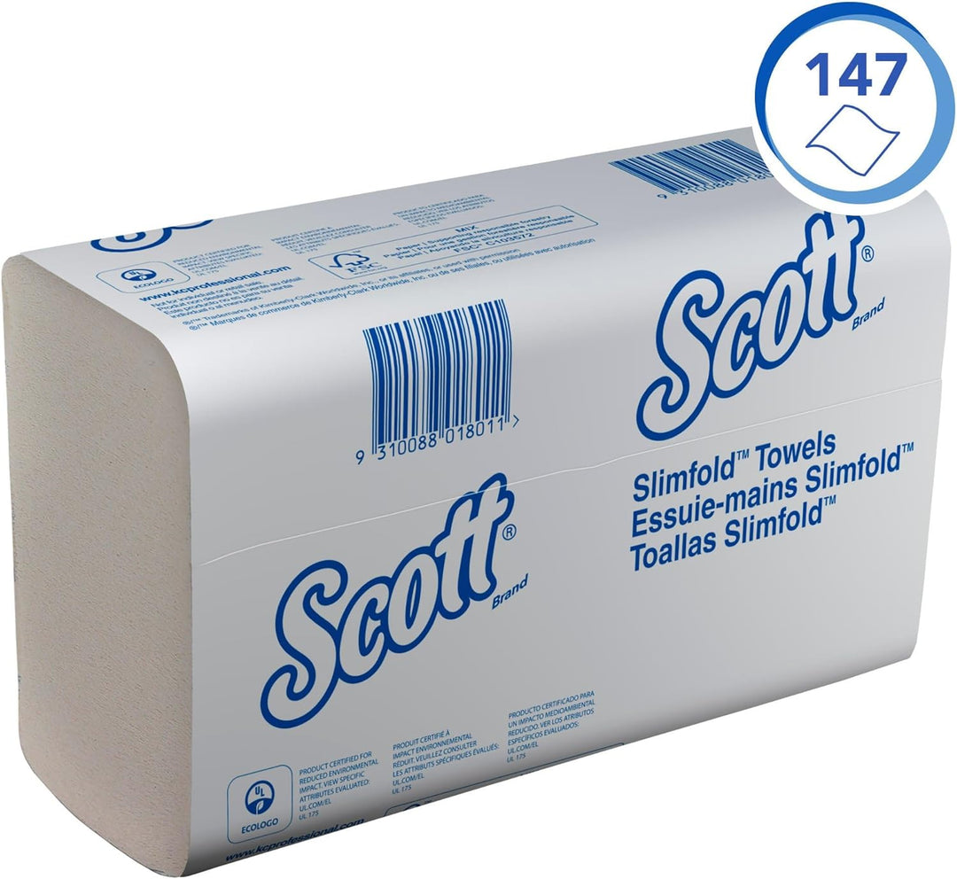 Scott Falthandtücher 5856, Papierhandtücher mit Airflex-Absorptionstechnologie, 1-lagig, 16 Packunge