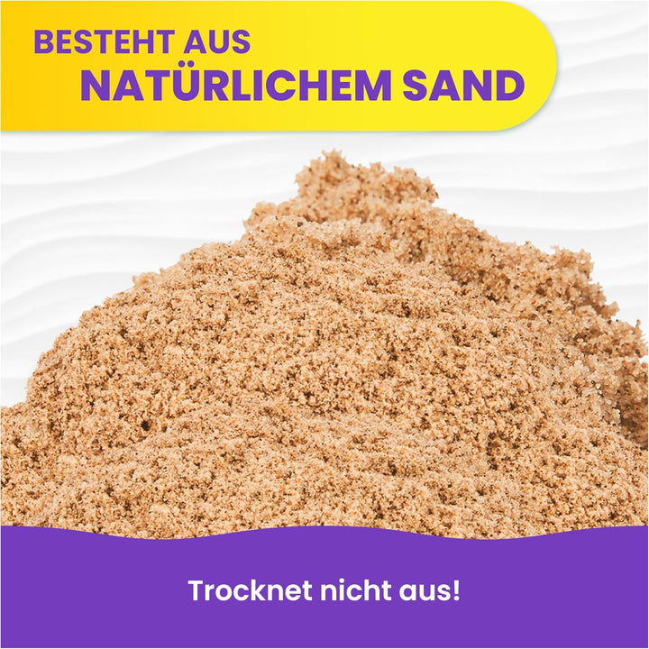 Kinetic Sand 5 kg - Original magischer kinetischer Sand aus Schweden, naturbraun, bekannt aus Kinder
