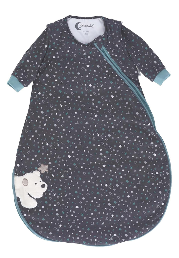 Sterntaler Baby Unisex Schlafsack Baby Schlafsack Langarm 90cm Eisbär Elia - Schlupfsack Baby, Pucks