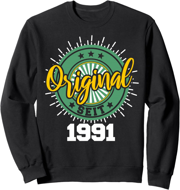 33. Geburtstag Mann Frau 33 Jahre 1991 Deko Lustig Geschenk Sweatshirt