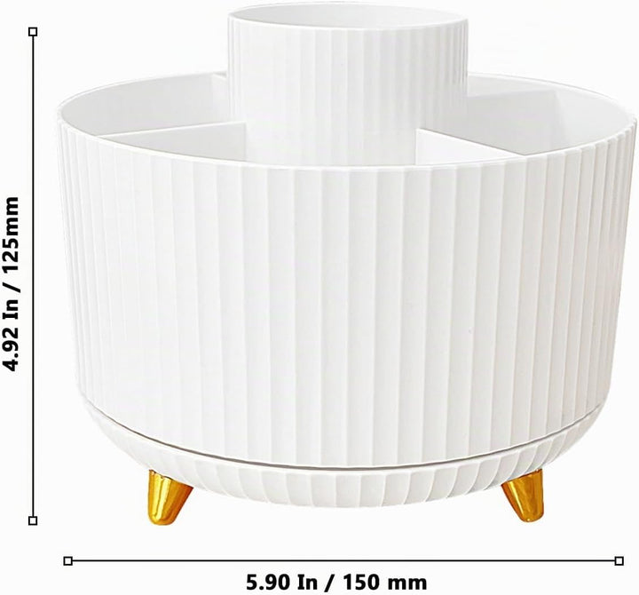 3 Stück Kosmetik Organizer Drehbar, 360 Gard Drehbarer Make Up Organizer mit 5 Fächern, Multifunktio