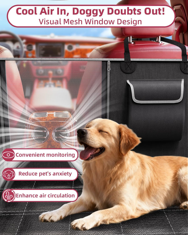 Hundedecke Auto Rückbank 100% Wasserdicht Kratzfeste Autoschondecke Hund Rücksitz mit Seitenschutz u