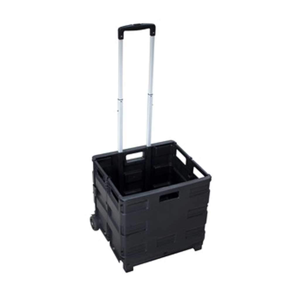 Pavo - Premium Klappbarer Transport Trolley bis 35 kg, 420 * 405 * 380mm schwarz, 8046126, 1