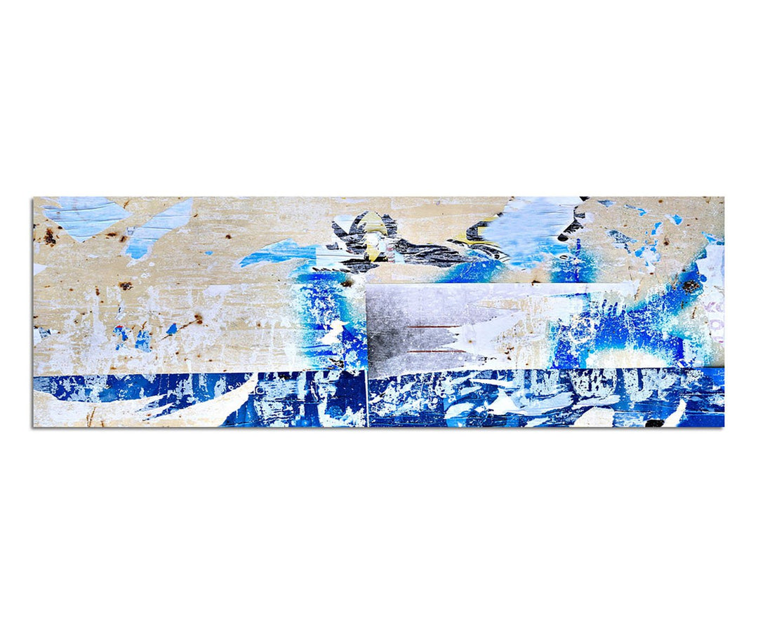 Paul Sinus Art Panoramabild auf Leinwand und Keilrahmen 150x50cm Kunst Poster Malerei Graffiti abstr