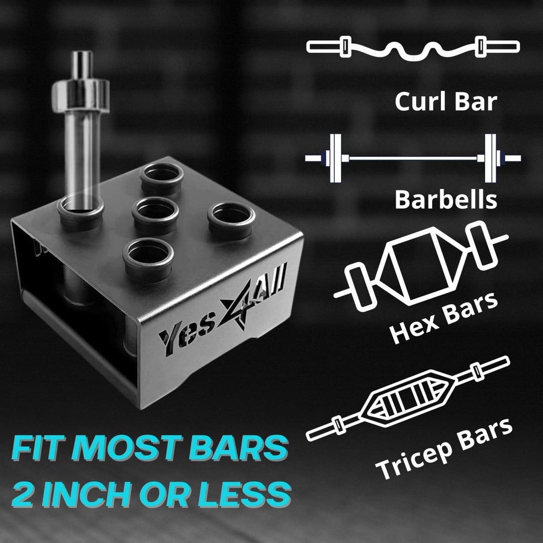 Yes4All Vertikale Langhantelständer für 50mm Langhantel - Home Gym Bar Holder Stand for Up To 9 Stag