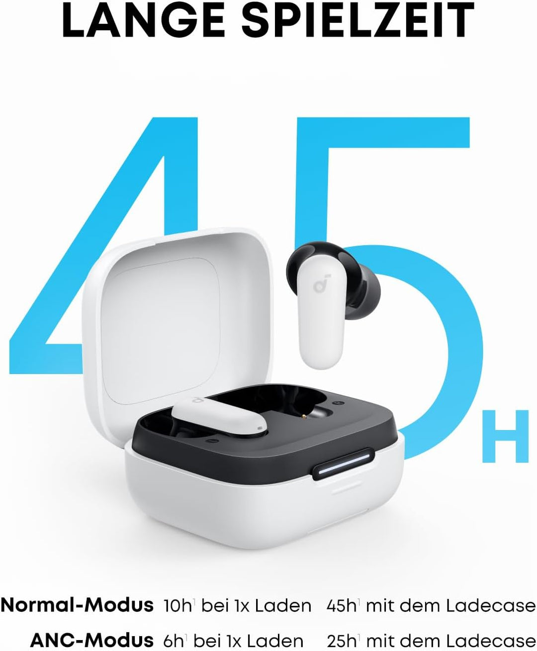 soundcore P30i by Anker Noise Cancelling Earbuds, smarte Geräuschunterdrückung, kraftvolle Bässe, 45