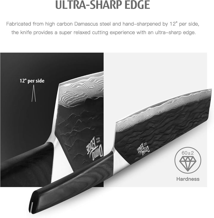 2 tlg Damastmesser Set, 17,8 cm Bunka Messer und 12,7 cm Allzweckmesser, 67 Lagen Damaszener Stahl g