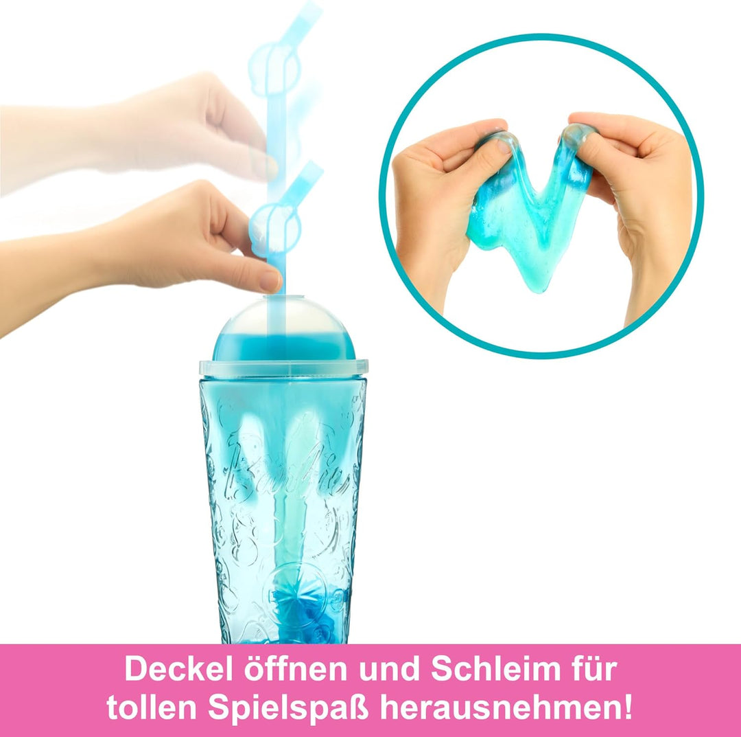 Barbie Pop Reveal Fruit - Puppe mit blauen Haaren im Fruchtpunschduft, 8 Überraschungen, duftendes S