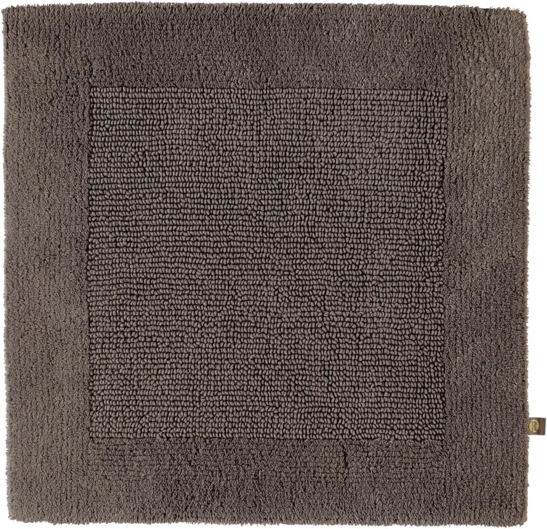 RHOMTUFT Prestige Badvorleger, 100% Baumwolle, 58 Taupe, 60 x 60 cm, WC-Vorleger ohne Passform 60 x