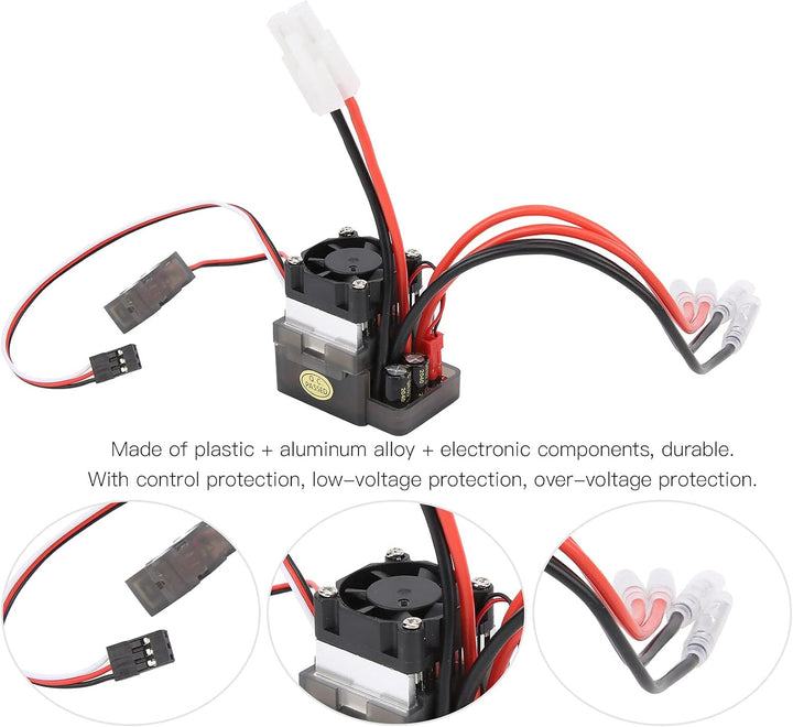 Dilwe RC Truck ESC, 7,2-16V 320A Zweiwege-Regler Gebürstet 35 X 47 X 42mm Hochspannungs-RC-Auto-Upgr