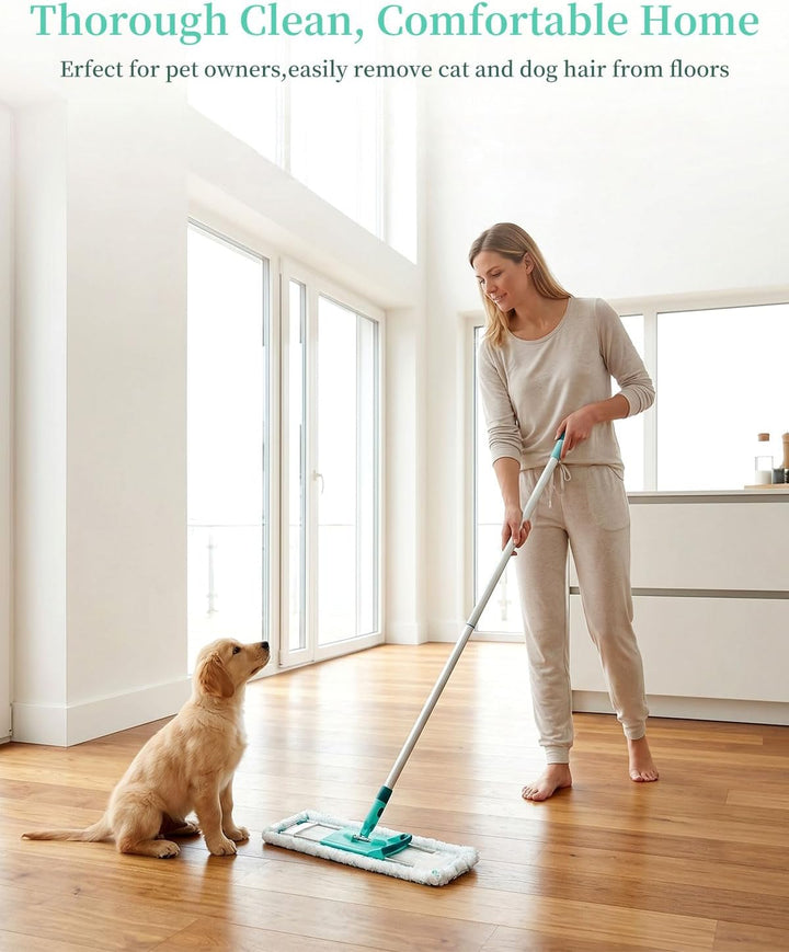Yikki Bodenwischer Ersatzbezug für Leifheit Profi XL Micro Duo/Cotton Plus | 4 Stück Mikrofaser Ersa