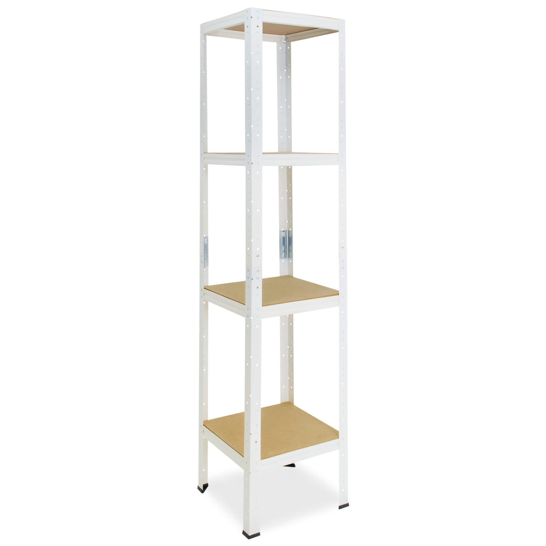 shelfplaza® 155x60x60cm Home Schwerlastregal weiss/Metallregal mit 4 Böden/Kellerregal Metall, Garag