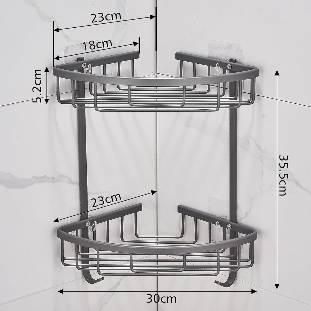 GRICOL Duschablage Ohne Bohren Duschregal Metall Eckablage Duschkorb Rostfrei Dusche Ablage Badezimm
