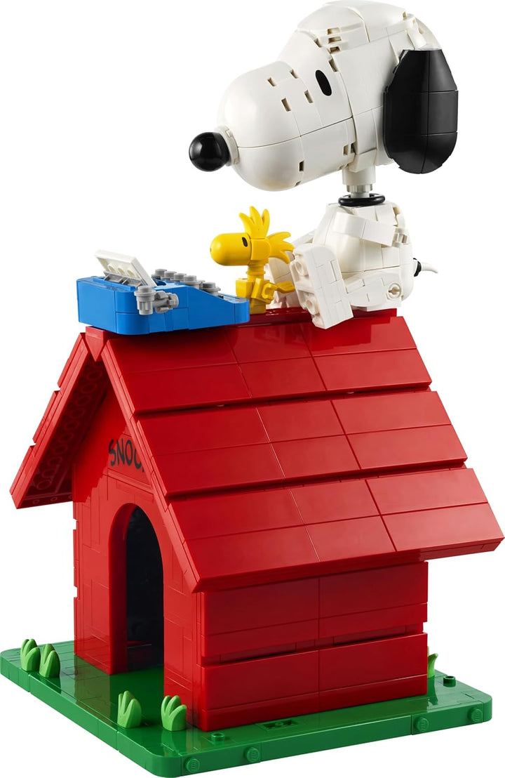 LEGO Ideas Peanuts: Snoopys Hundehütte - Modellbau für Erwachsene Snoopy und Woodstock Figuren - DIY