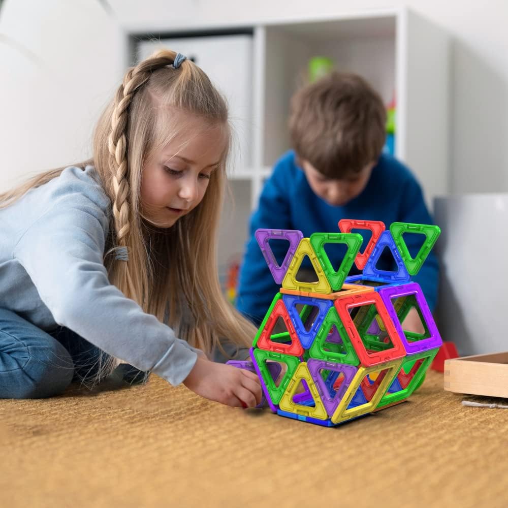 Desire Deluxe Magnetische Bausteine Magnet Montessori Spielzeug für Kinder 30PC Set Teilen ab 3 4 5