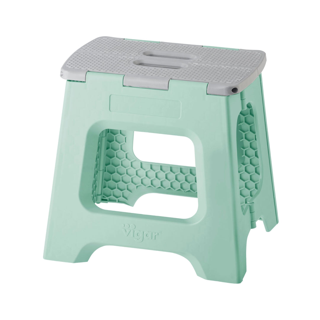 Vigar Kompakte Tritthocker Klappbar für Erwachsene, 32 cm, Klapphocker Faltbar 150 kg rutschfest, Le