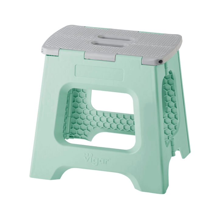 Vigar Kompakte Tritthocker Klappbar für Erwachsene, 32 cm, Klapphocker Faltbar 150 kg rutschfest, Le