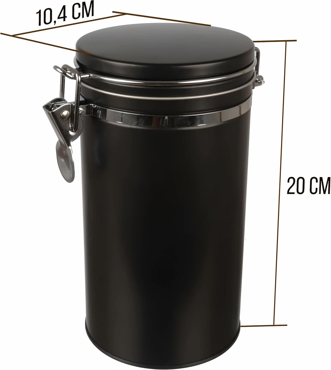 2x Vorratsdose/Kaffeedose mit Silikondichtung und Bügelverschluss, luftdicht aus Metall für je 500g