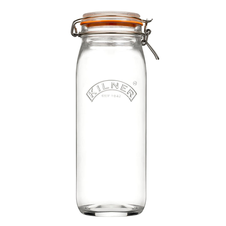 Kilner Einmachglas mit Bügelverschluss 2,1 L rund, Robustes luftdichtes Vorratsglas mit Edelstahlbüg