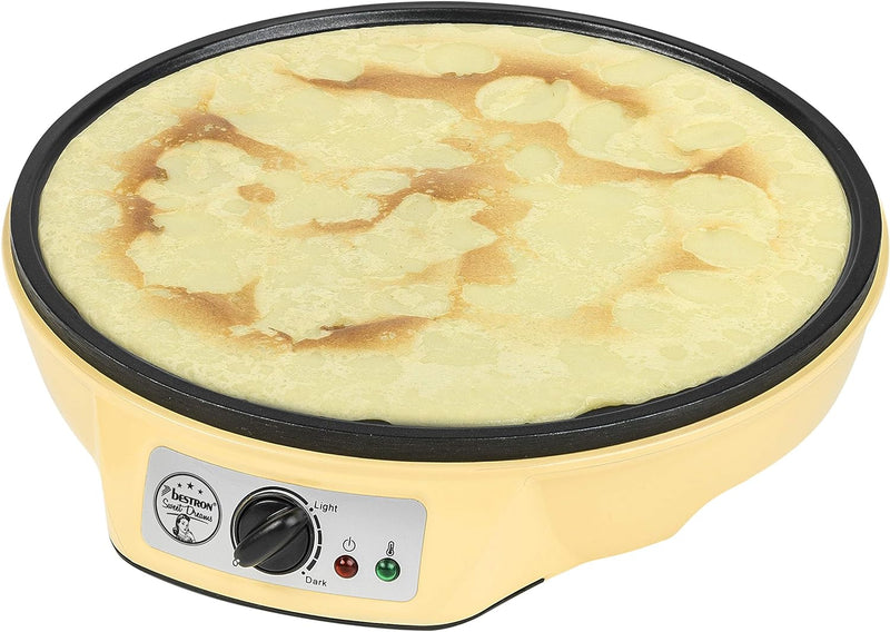 Bestron Crêpes Maker im Retro Design, für Crepes mit Ø 30 cm, inkl. Teigverteiler & Crêpes-Wender, m