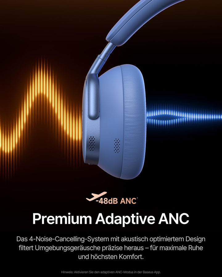 Baseus Inspire XH1 Over-Ear Kopfhörer mit Noise Cancelling, Sound by Bose, Cloud-Komfort, Dolby Audi