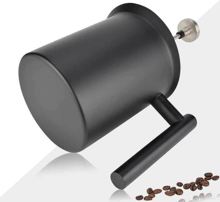 Milu Milchaufschäumer manuell | 400ml, 800ml | Edelstahl Hand Milschäumer für Milch Cappuccino, Kaff