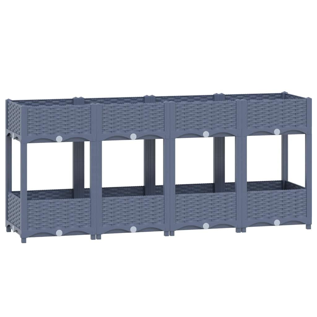 vidaXL Hochbeet Blumenkasten Gartenbeet Pflanzkasten Gemüsebeet Pflanzbeet Frühbeet Blumenbeet Pflan