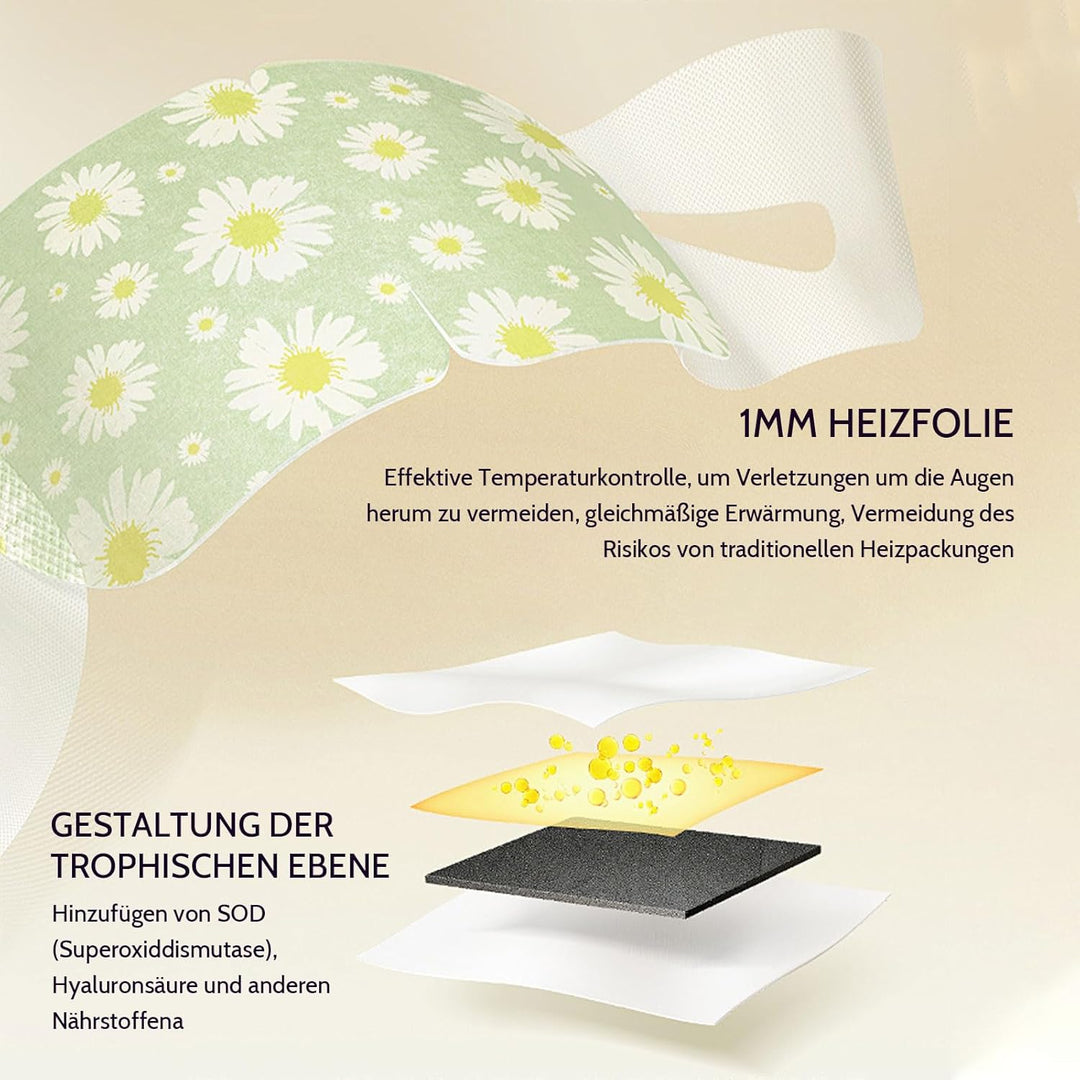 Augenmaske Wärmend 20Pcs Lavendel Dampf Augen Maske Schlafmaske Wärmebrille für Augenermüdung Augenr