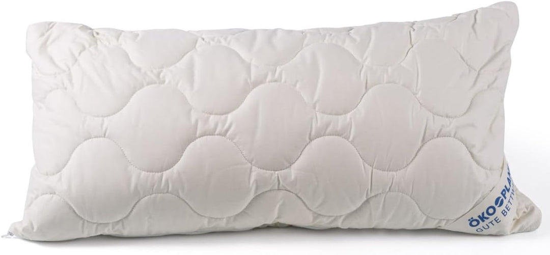 Softsan Mikrofaser Kissen Bio Hygienic 40x80 cm allergikergeeignet Kopfkissen mit Bio Baumwoll-Bezug