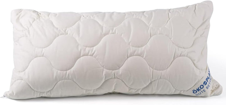 Softsan Mikrofaser Kissen Bio Hygienic 40x80 cm allergikergeeignet Kopfkissen mit Bio Baumwoll-Bezug