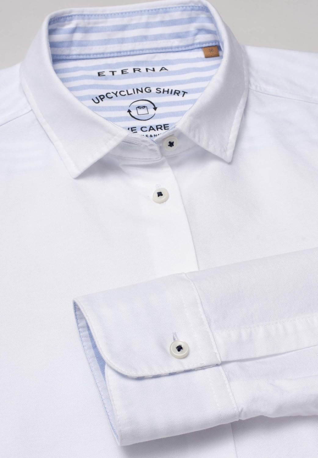 eterna Modern Fit Langarm Bluse Hemdkragen Patch weiss 34 Weiss, 34 Weiss