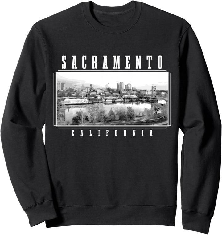 Sacramento California Vintage Souvenir Skyline USA Sweatshirt